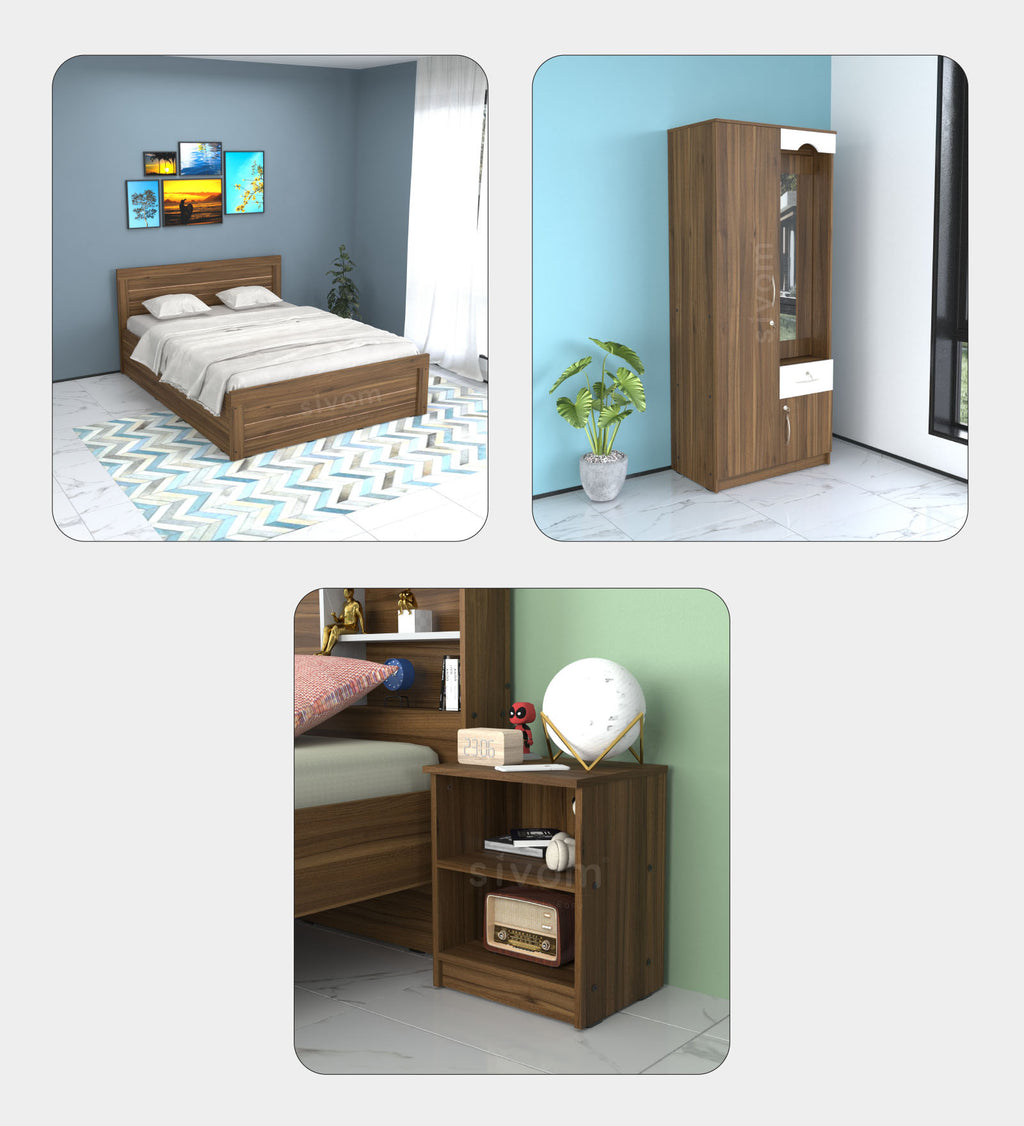 Sivom furniture Tenet Queen With Storage Bedroom Combo