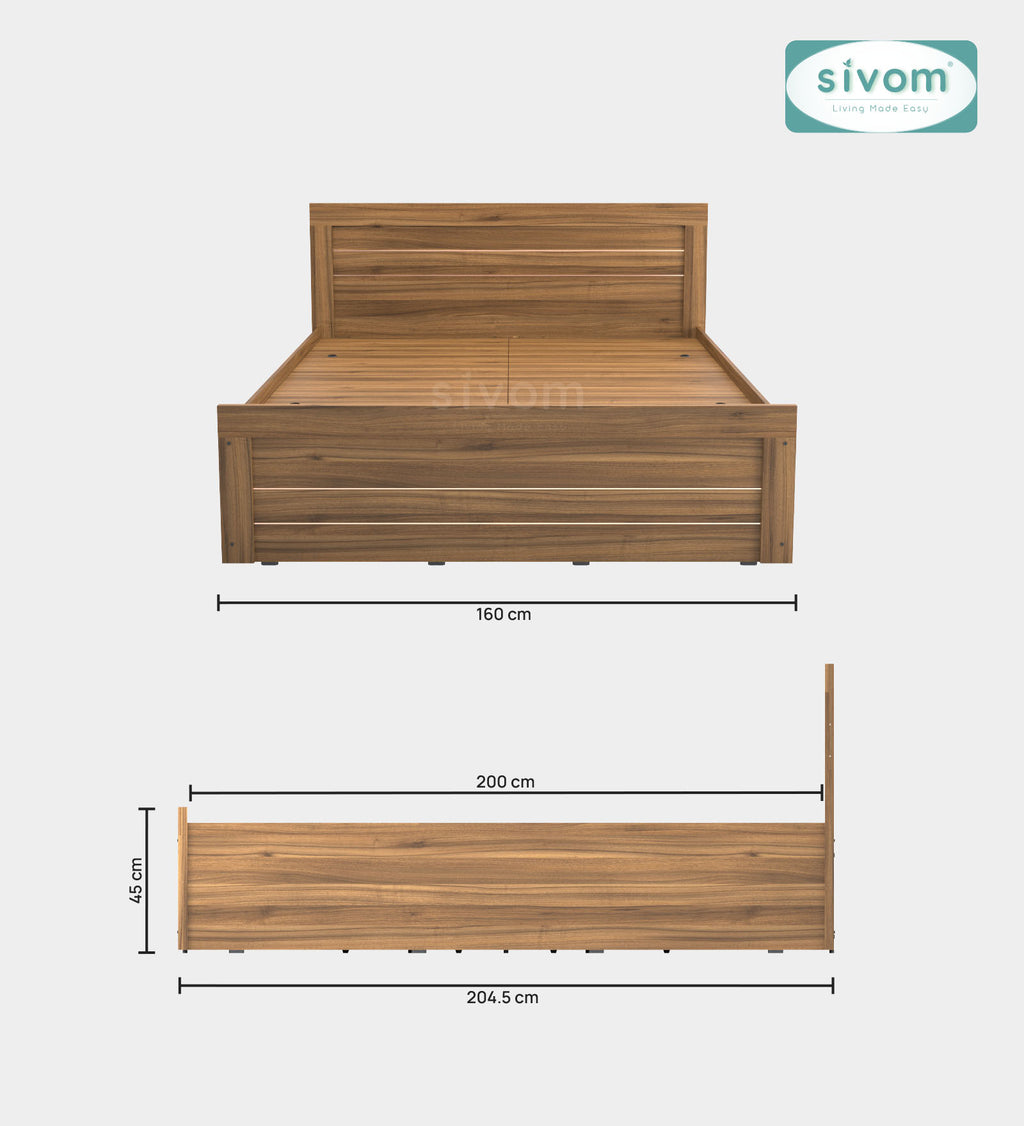 Sivom furniture Tenet Queen With Storage Bedroom Combo