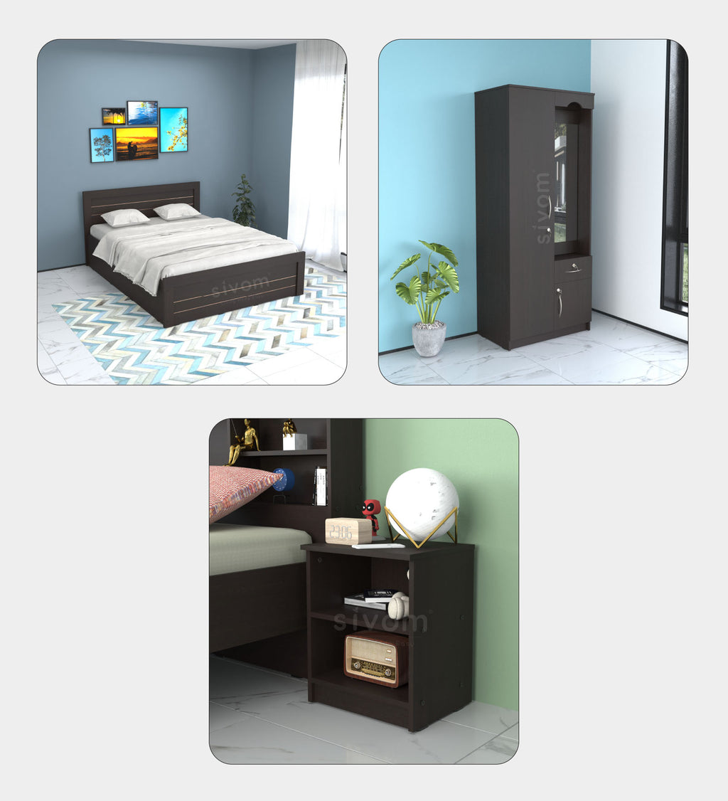 Sivom furniture Tenet Queen With Storage Bedroom Combo