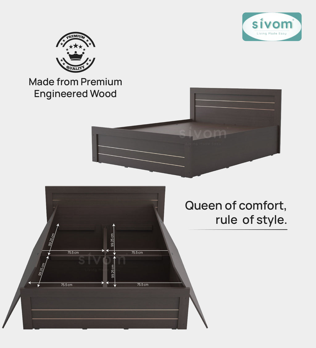 Sivom furniture Tenet Queen With Storage Bedroom Combo