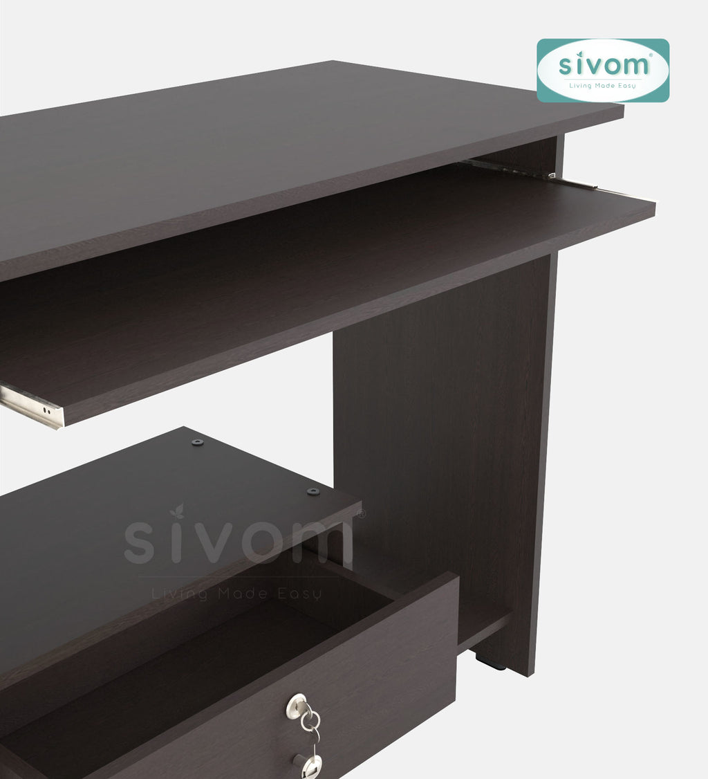 SIVOMTessa Study/Home Office Engineered Wood Computer Desk for Modern Homes | Elegant Design & Premium Finish