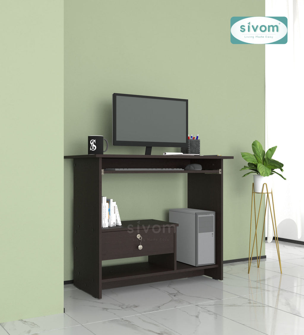 SIVOMTessa Study/Home Office Engineered Wood Computer Desk for Modern Homes | Elegant Design & Premium Finish