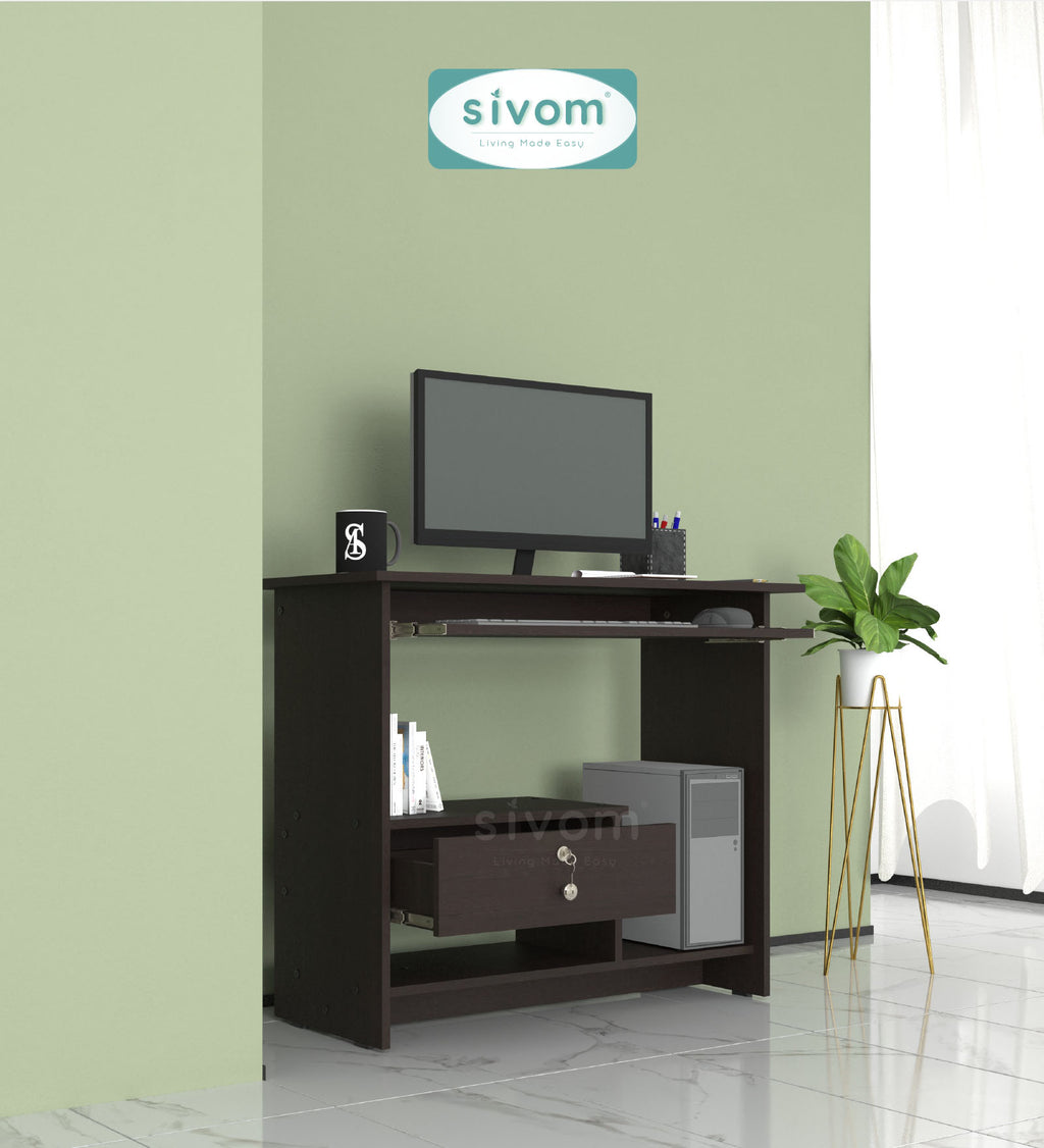 SIVOMTessa Study/Home Office Engineered Wood Computer Desk for Modern Homes | Elegant Design & Premium Finish