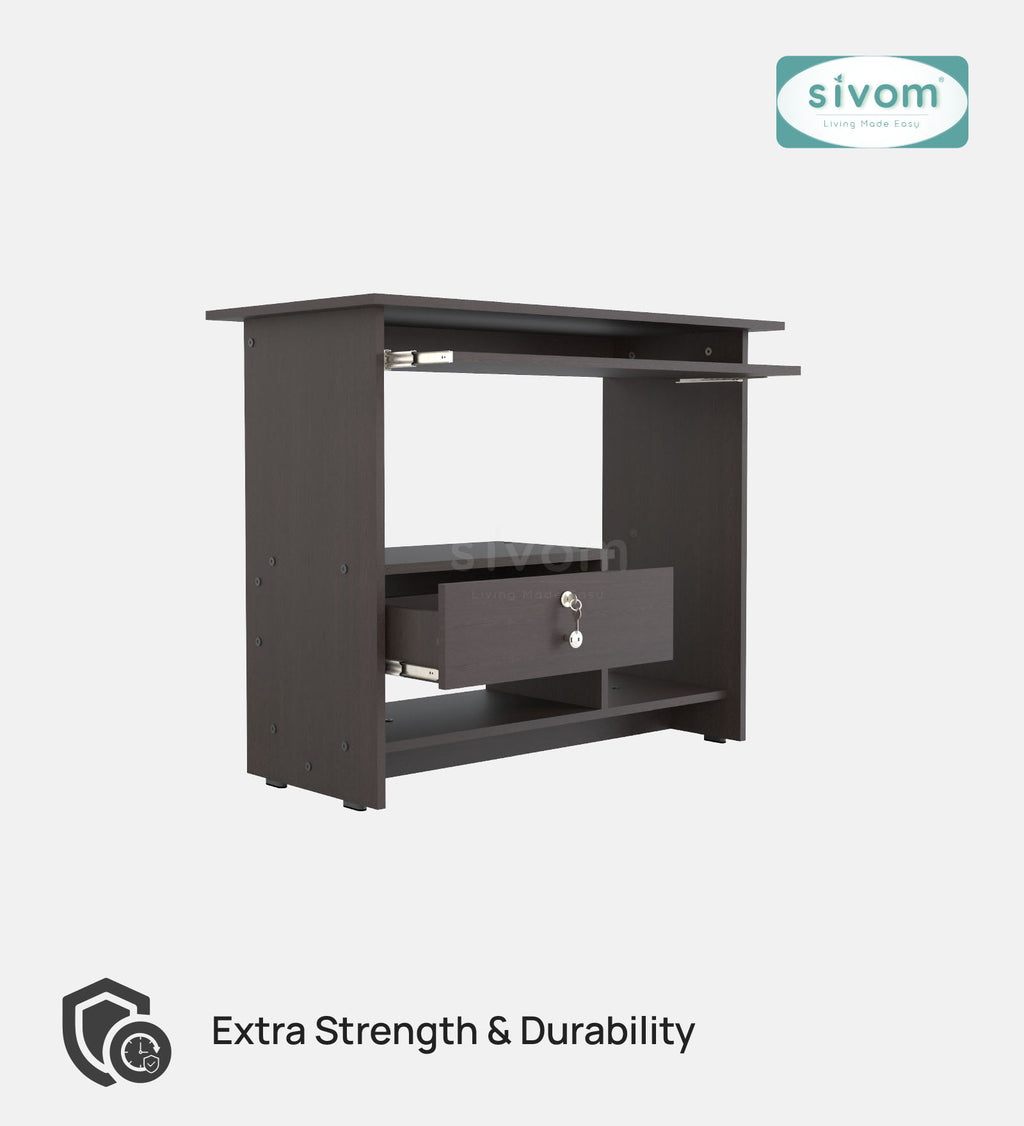 SIVOMTessa Study/Home Office Engineered Wood Computer Desk for Modern Homes | Elegant Design & Premium Finish
