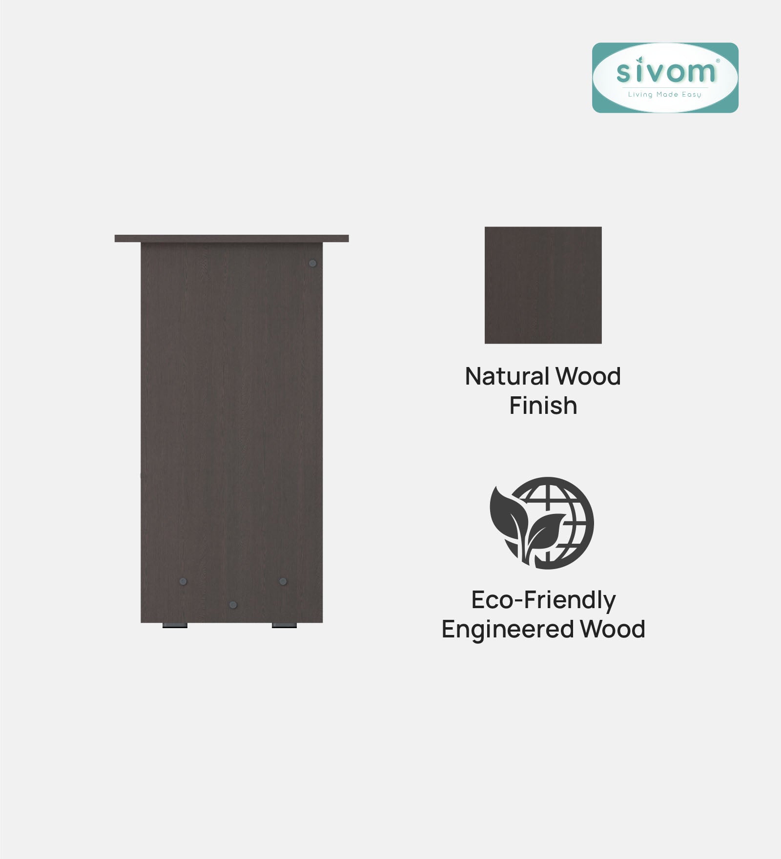 SIVOMTessa Study/Home Office Engineered Wood Computer Desk for Modern Homes | Elegant Design & Premium Finish