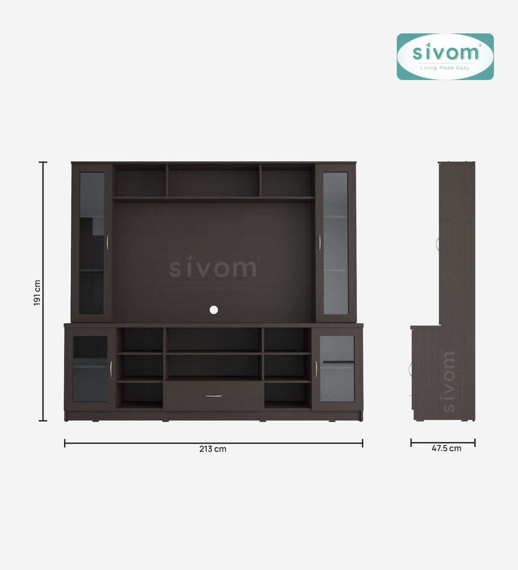 SIVOM Thunder Multipurpose TV Unit fits upto 43 inch with Storage Engineered Wood TV Entertainment Unit for Modern Homes | Elegant Design & Premium Finish