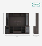 SIVOM Thunder Multipurpose TV Unit fits upto 43 inch with Storage Engineered Wood TV Entertainment Unit for Modern Homes | Elegant Design & Premium Finish