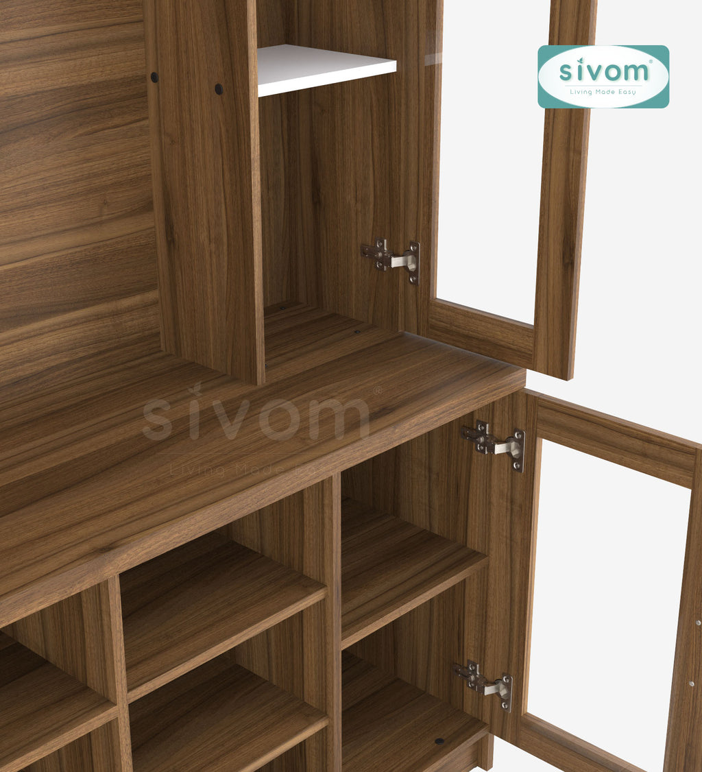 SIVOM Thunder Multipurpose TV Unit fits upto 43 inch with Storage Engineered Wood TV Entertainment Unit for Modern Homes | Elegant Design & Premium Finish