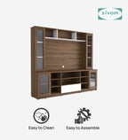 SIVOM Thunder Multipurpose TV Unit fits upto 43 inch with Storage Engineered Wood TV Entertainment Unit for Modern Homes | Elegant Design & Premium Finish