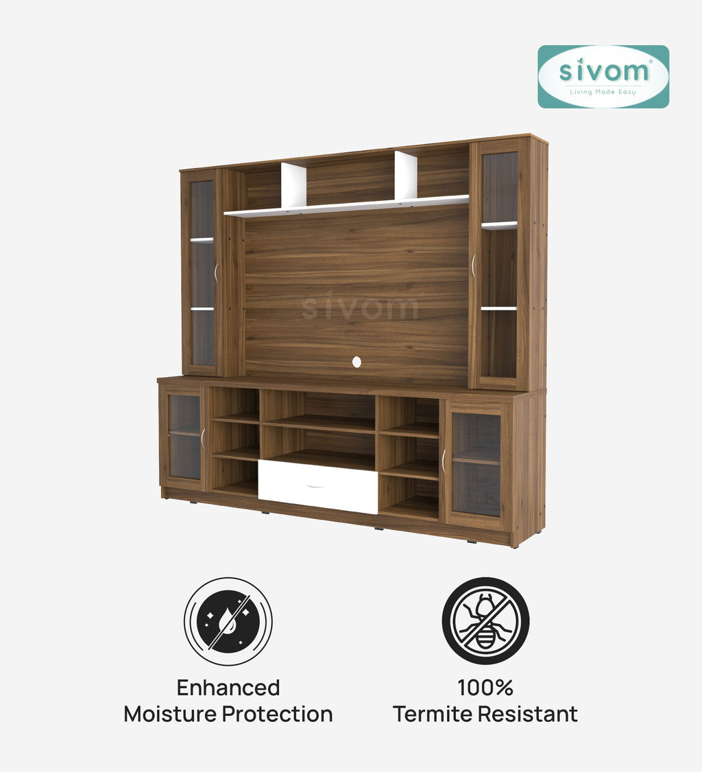 SIVOM Thunder Multipurpose TV Unit fits upto 43 inch with Storage Engineered Wood TV Entertainment Unit for Modern Homes | Elegant Design & Premium Finish