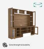 SIVOM Thunder Multipurpose TV Unit fits upto 43 inch with Storage Engineered Wood TV Entertainment Unit for Modern Homes | Elegant Design & Premium Finish