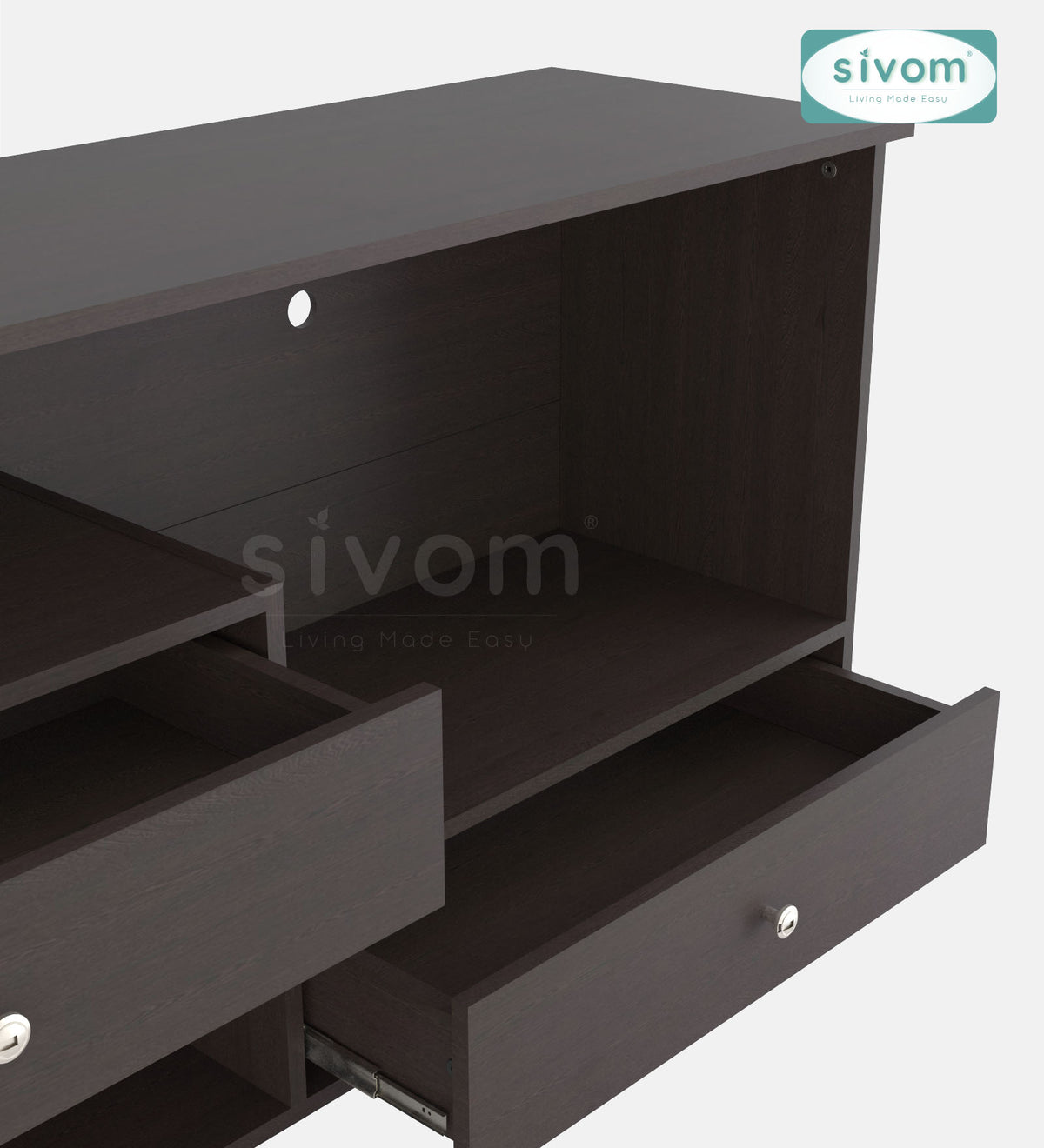SIVOM TIPPLER Multipurpose TV Unit fits upto 43 inch with Storage Engineered Wood TV Entertainment Unit for Modern Homes | Elegant Design & Premium Finish