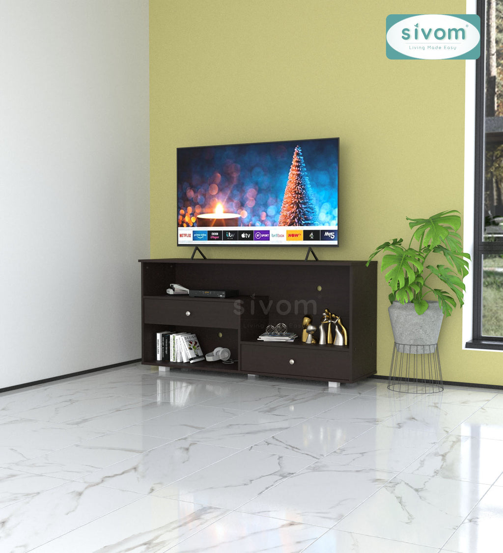 SIVOM TIPPLER Multipurpose TV Unit fits upto 43 inch with Storage Engineered Wood TV Entertainment Unit for Modern Homes | Elegant Design & Premium Finish