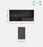 SIVOM TIPPLER Multipurpose TV Unit fits upto 43 inch with Storage Engineered Wood TV Entertainment Unit for Modern Homes | Elegant Design & Premium Finish