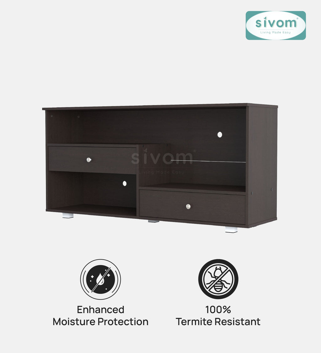 SIVOM TIPPLER Multipurpose TV Unit fits upto 43 inch with Storage Engineered Wood TV Entertainment Unit for Modern Homes | Elegant Design & Premium Finish