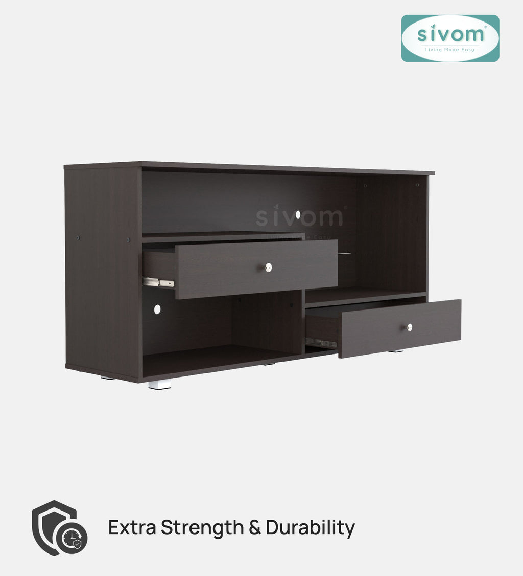 SIVOM TIPPLER Multipurpose TV Unit fits upto 43 inch with Storage Engineered Wood TV Entertainment Unit for Modern Homes | Elegant Design & Premium Finish