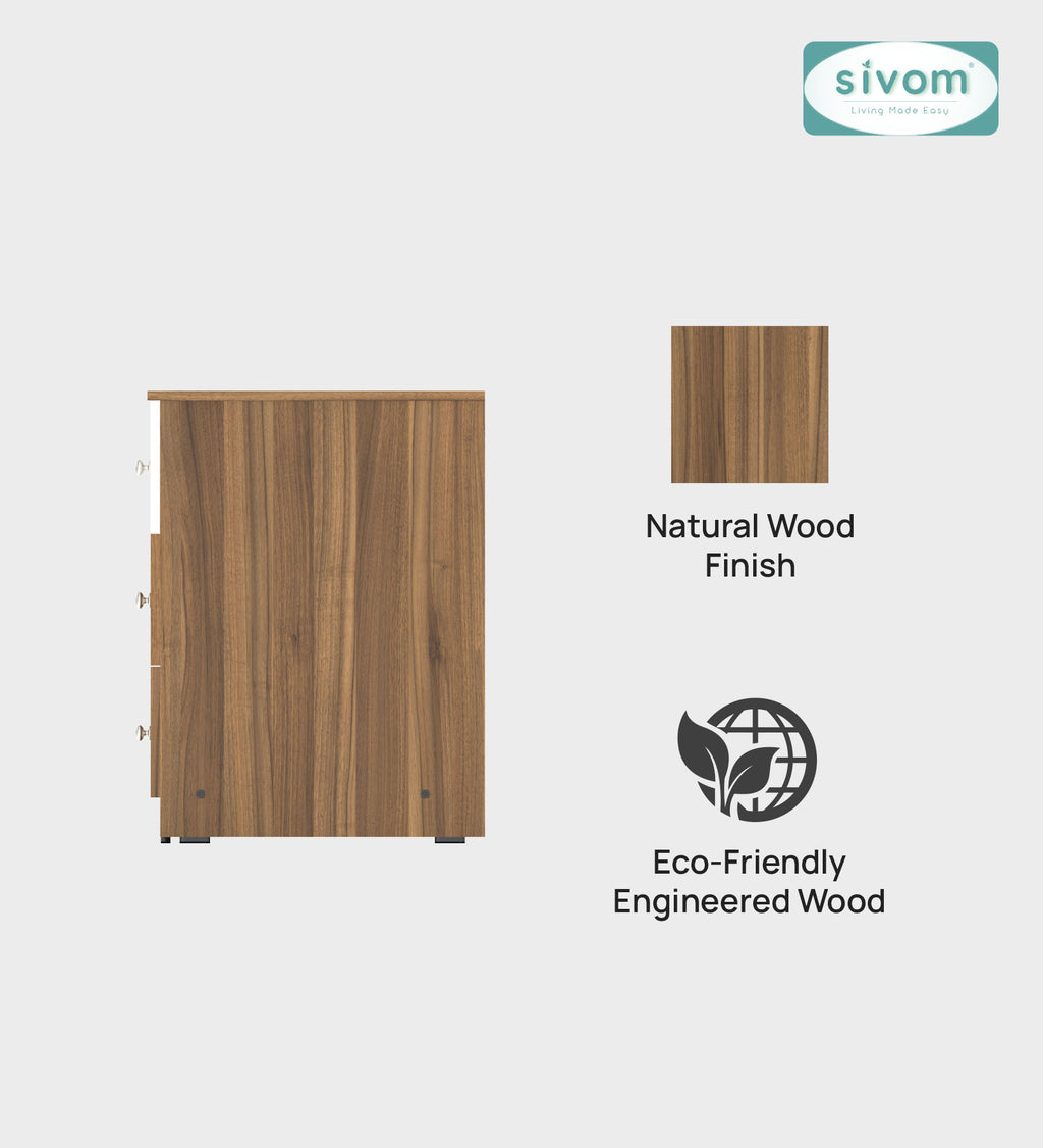 Sivom SIVOM Treasure Multipurpose Storage Unit/Chest of 6 Drawers Engineered Wood Free Standing Cabinet for Modern Homes | Elegant Design & Premium Finish