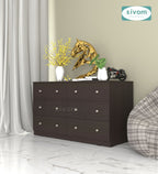 Sivom SIVOM Treasure Multipurpose Storage Unit/Chest of 6 Drawers Engineered Wood Free Standing Cabinet for Modern Homes | Elegant Design & Premium Finish