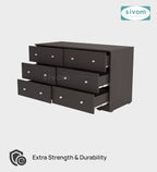 Sivom SIVOM Treasure Multipurpose Storage Unit/Chest of 6 Drawers Engineered Wood Free Standing Cabinet for Modern Homes | Elegant Design & Premium Finish