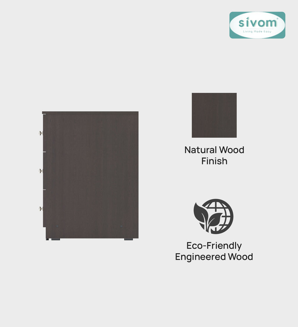 Sivom SIVOM Treasure Multipurpose Storage Unit/Chest of 6 Drawers Engineered Wood Free Standing Cabinet for Modern Homes | Elegant Design & Premium Finish