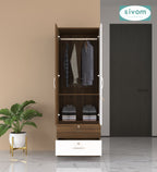 Sivom furniture SIVOM Ultra Multipurpose 2 Door Closet Engineered Wood 2 Door Wardrobe for Modern Homes | Elegant Design & Premium Finish