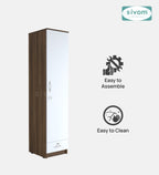 Sivom SIVOM Ultra Multipurpose 1 Door Wardrobe / Spacious 4 Shelves with Outer Drawer Engineered Wood 1 Door Wardrobe for Modern Homes | Elegant Design & Premium Finish