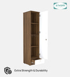 Sivom SIVOM Ultra Multipurpose 1 Door Wardrobe / Spacious 4 Shelves with Outer Drawer Engineered Wood 1 Door Wardrobe for Modern Homes | Elegant Design & Premium Finish