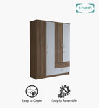 Sivom SIVOM Ultra Multipurpose 4 Door Closet Engineered Wood 4 Door Wardrobe for Modern Homes | Elegant Design & Premium Finish