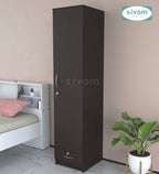 Sivom SIVOM Ultra Multipurpose 1 Door Wardrobe / Spacious 4 Shelves with Outer Drawer Engineered Wood 1 Door Wardrobe for Modern Homes | Elegant Design & Premium Finish