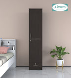 Sivom SIVOM Ultra Multipurpose 1 Door Wardrobe / Spacious 4 Shelves with Outer Drawer Engineered Wood 1 Door Wardrobe for Modern Homes | Elegant Design & Premium Finish
