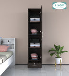 Sivom SIVOM Ultra Multipurpose 1 Door Wardrobe / Spacious 4 Shelves with Outer Drawer Engineered Wood 1 Door Wardrobe for Modern Homes | Elegant Design & Premium Finish