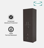Sivom furniture SIVOM Ultra Multipurpose 2 Door Closet Engineered Wood 2 Door Wardrobe for Modern Homes | Elegant Design & Premium Finish