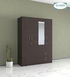 Sivom SIVOM Ultra Multipurpose 4 Door Wardrobe Closet With Mirror Engineered Wood 4 Door Wardrobe With Mirror for Modern Homes | Elegant Design & Premium Finish