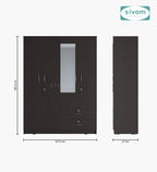 Sivom SIVOM Ultra Multipurpose 4 Door Wardrobe Closet With Mirror Engineered Wood 4 Door Wardrobe With Mirror for Modern Homes | Elegant Design & Premium Finish