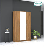 SIVOM Ultra Multipurpose 3 Door Wardrobe / Spacious Shelves with Hanging Rail Engineered Wood 3 Door Wardrobe for Modern Homes | Elegant Design & Premium Finish