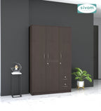 SIVOM Ultra Multipurpose 3 Door Wardrobe / Spacious Shelves with Hanging Rail Engineered Wood 3 Door Wardrobe for Modern Homes | Elegant Design & Premium Finish