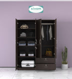 Sivom SIVOM Ultra Multipurpose 4 Door Closet Engineered Wood 4 Door Wardrobe for Modern Homes | Elegant Design & Premium Finish
