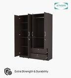 Sivom SIVOM Ultra Multipurpose 4 Door Closet Engineered Wood 4 Door Wardrobe for Modern Homes | Elegant Design & Premium Finish