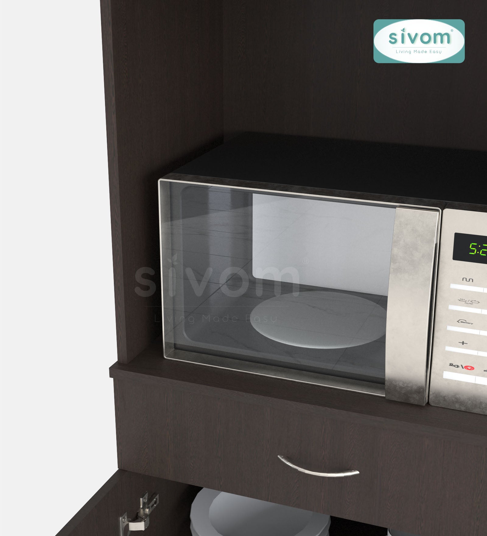 SIVOM Vega Crockery Engineered Wood Unit for Modern Homes | Elegant Design & Premium Finish