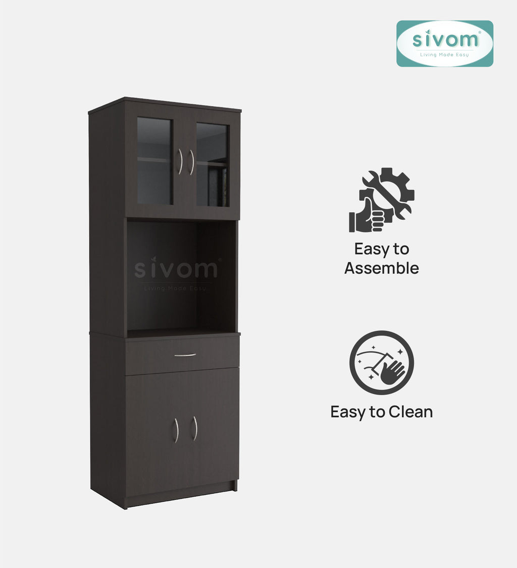 SIVOM Vega Crockery Engineered Wood Unit for Modern Homes | Elegant Design & Premium Finish