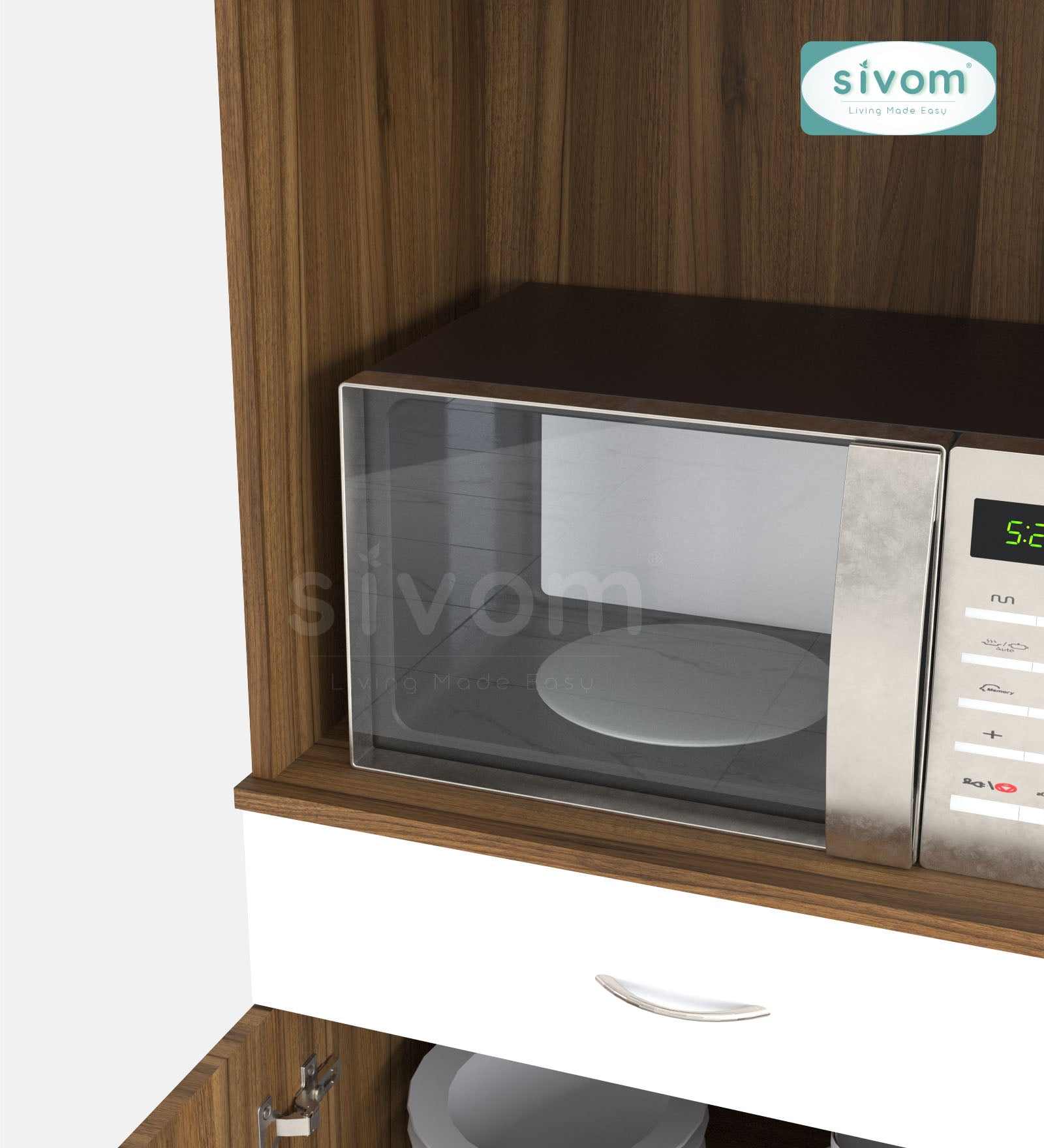 SIVOM Vega Crockery Engineered Wood Unit for Modern Homes | Elegant Design & Premium Finish