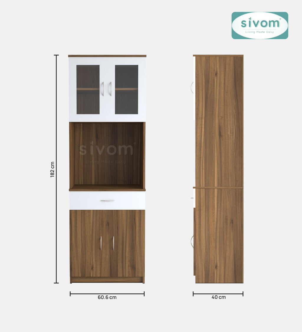SIVOM Vega Crockery Engineered Wood Unit for Modern Homes | Elegant Design & Premium Finish