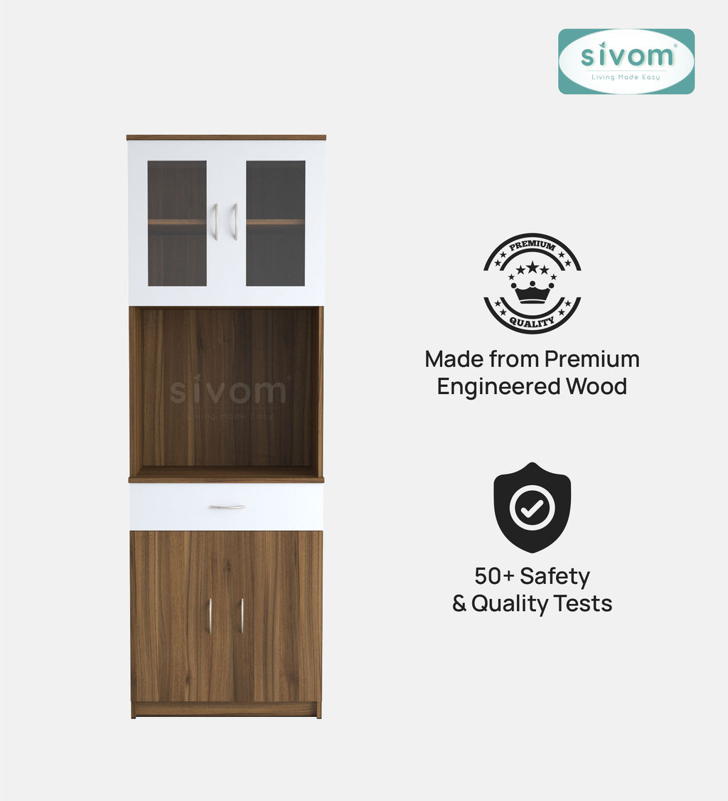 SIVOM Vega Crockery Engineered Wood Unit for Modern Homes | Elegant Design & Premium Finish