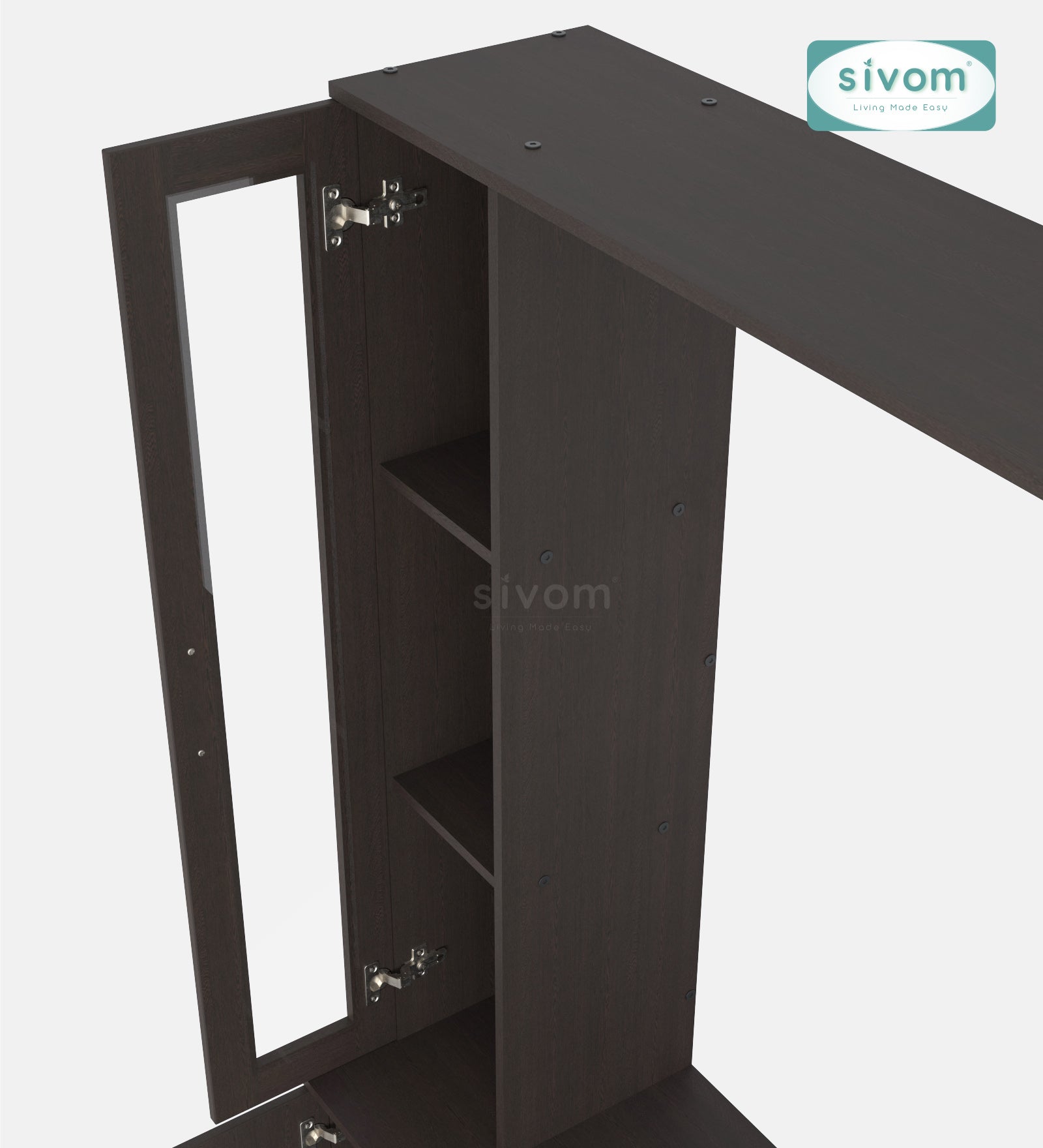 Sivom SIVOM Victoria Multipurpose TV Unit fits upto 43 inch with Storage Engineered Wood TV Entertainment Unit for Modern Homes | Elegant Design & Premium Finish