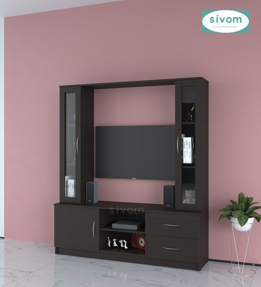 Sivom SIVOM Victoria Multipurpose TV Unit fits upto 43 inch with Storage Engineered Wood TV Entertainment Unit for Modern Homes | Elegant Design & Premium Finish