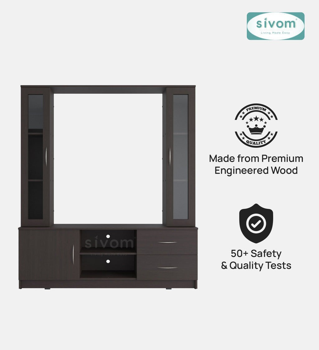 Sivom SIVOM Victoria Multipurpose TV Unit fits upto 43 inch with Storage Engineered Wood TV Entertainment Unit for Modern Homes | Elegant Design & Premium Finish