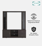 Sivom SIVOM Victoria Multipurpose TV Unit fits upto 43 inch with Storage Engineered Wood TV Entertainment Unit for Modern Homes | Elegant Design & Premium Finish