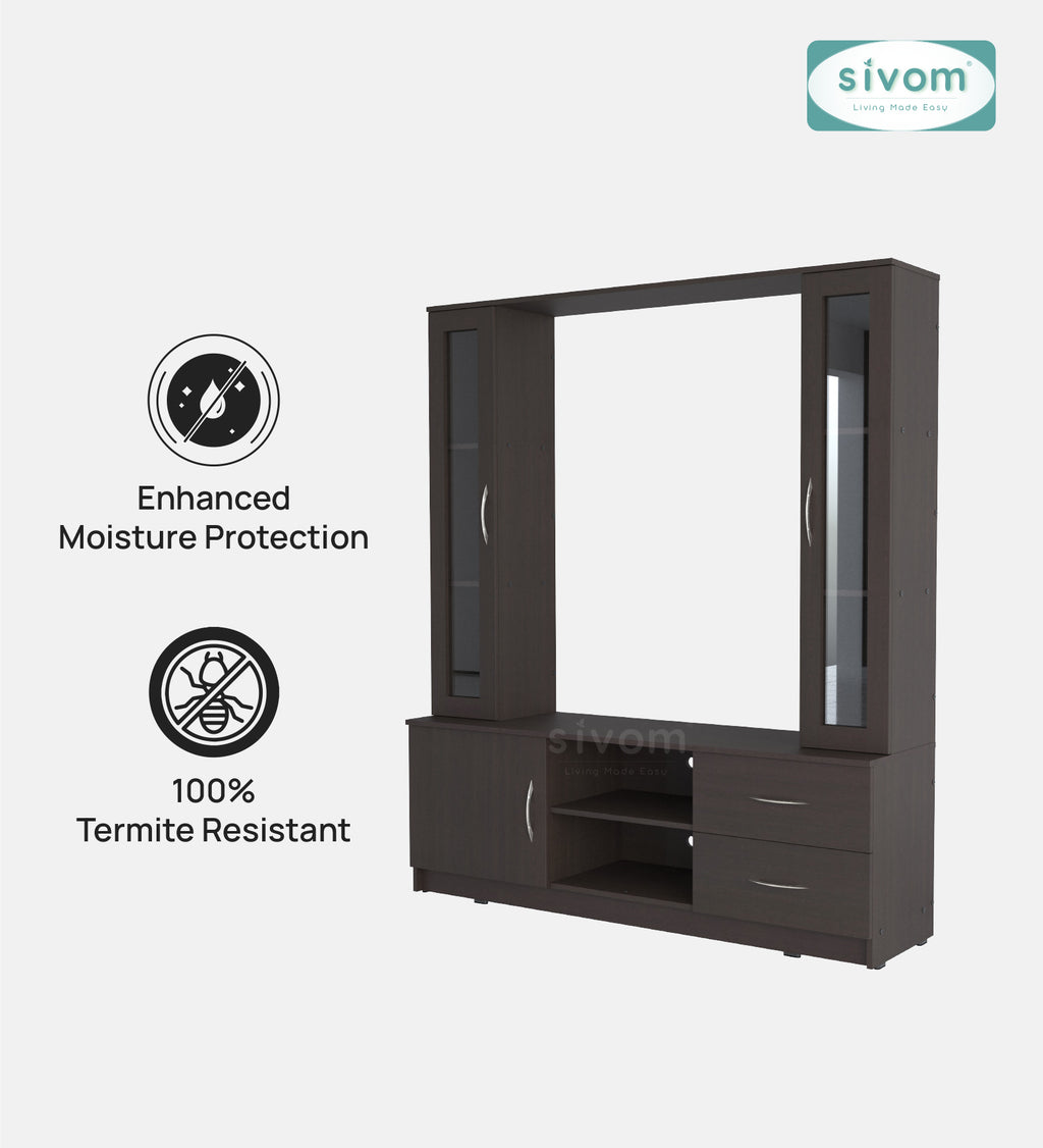Sivom SIVOM Victoria Multipurpose TV Unit fits upto 43 inch with Storage Engineered Wood TV Entertainment Unit for Modern Homes | Elegant Design & Premium Finish