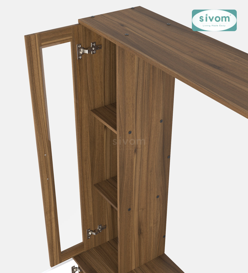 Sivom SIVOM Victoria Multipurpose TV Unit fits upto 43 inch with Storage Engineered Wood TV Entertainment Unit for Modern Homes | Elegant Design & Premium Finish