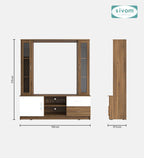 Sivom SIVOM Victoria Multipurpose TV Unit fits upto 43 inch with Storage Engineered Wood TV Entertainment Unit for Modern Homes | Elegant Design & Premium Finish